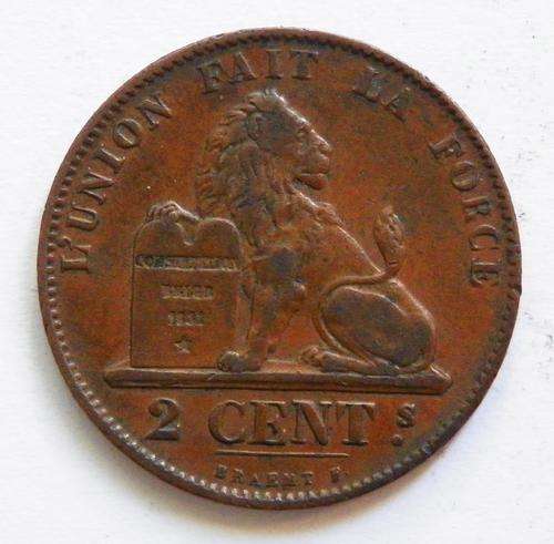 Belgium 1860 Leopold 1 2 Cent