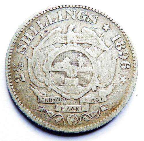 Rare ZAR 1896 2.5 Shilling