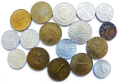 Austria 17 Mixed Coins