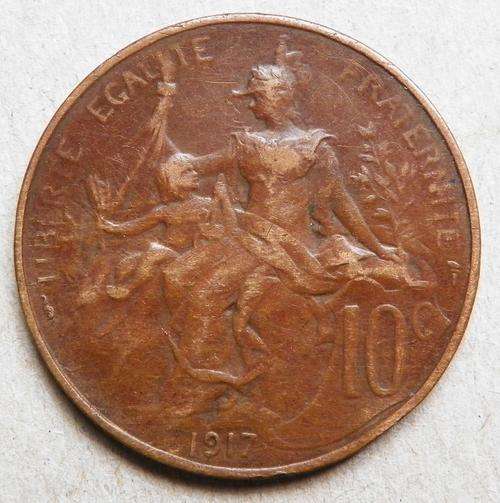 France 1917 Very Nice 10 Centimes