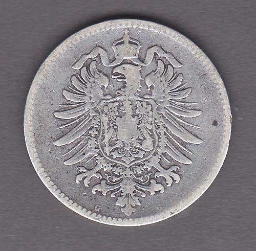 Germany 1876G 1 Mark .90 Silver