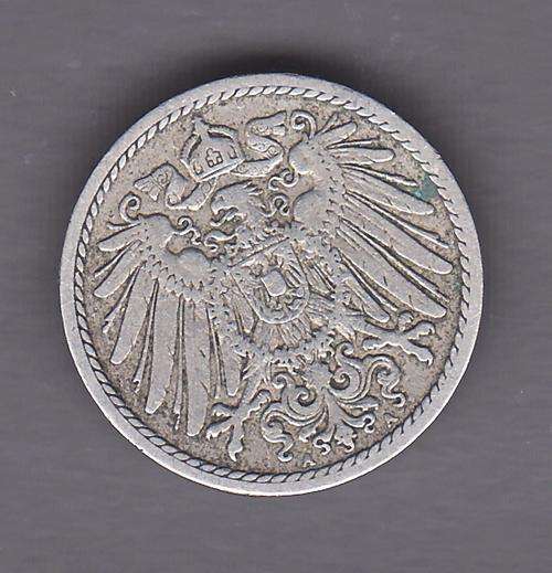Germany 1898A 5 Pfennig Copper Nickel
