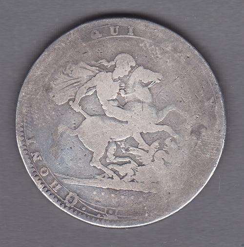 Great Britain 1818 or 1819 Worn Crown .925 Silver  CW 27 Grams CV R500 F or R1000VF