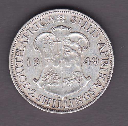 SAU 1949 2 Shilling Only 203 000 Minted 80 Silver CW 11.4 Grams