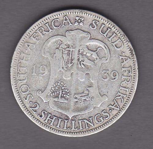 SAU 1939 2 Shilling Only 279 000 Minted 80 Silver CW11.1 Grams