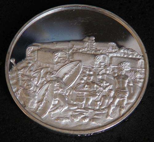 Andries Pretorius 1798 - 1853 .925 Silver Medallion designed by Pagliari Cape Town