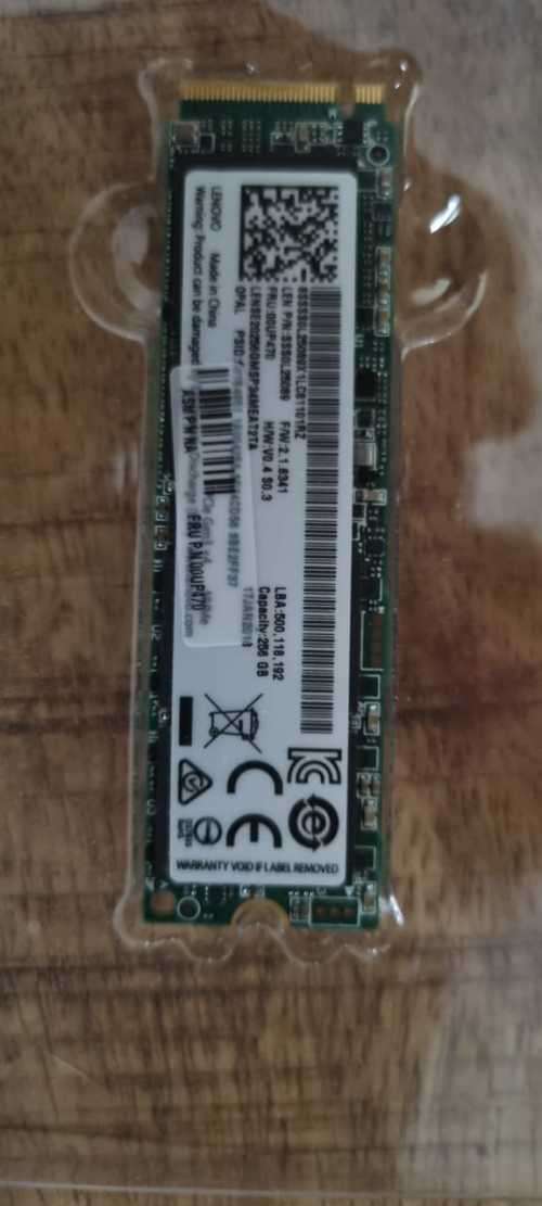 256GB PCIe NVMe SSD (Gen 3)