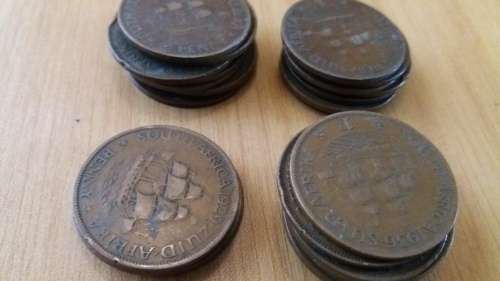 ** 28X Union Of South Africa Pennys. Great Dates. See below.  Bid Per Coin To Take All 28. **