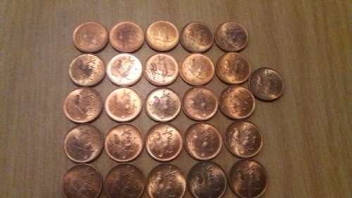 ** 31 UNC 1970 2nd Decimal Half Cent Coins. Bid Per Coin. **