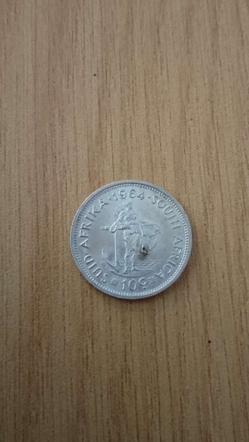 Silver 1964 Republic Of South Africa 10c