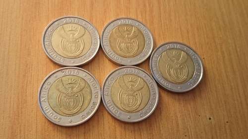 Nice 2018 Nelson Mandela Centenary R5 Coins. Bid Per Coin To Take All 5
