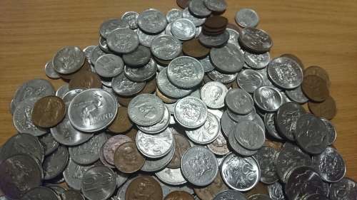 Huge Collection Of Second Decimal Coins. Mostly 1980's. Almost 1.3 KG. No Silver