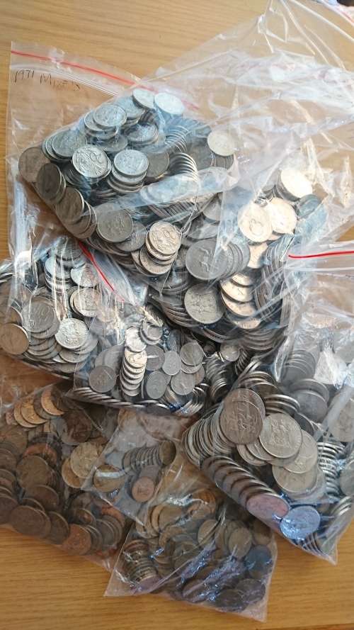 HUGE LOT !!!!  6.5 KG's Of 2nd Decimal Coins. Postage R210 + Free Coins. See Below For Info