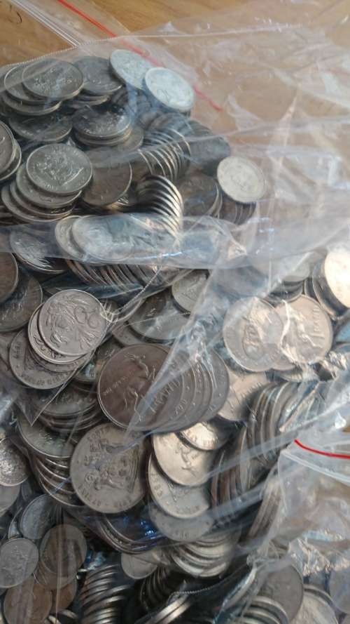 HUGE LOT !!!!  6.5 KG's Of 2nd Decimal Coins. Postage R210 + Free Coins. See Below For Info