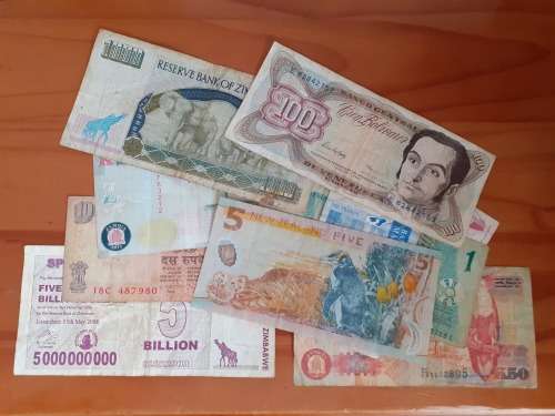 Small Lot Of International Notes. Bid For The Lot