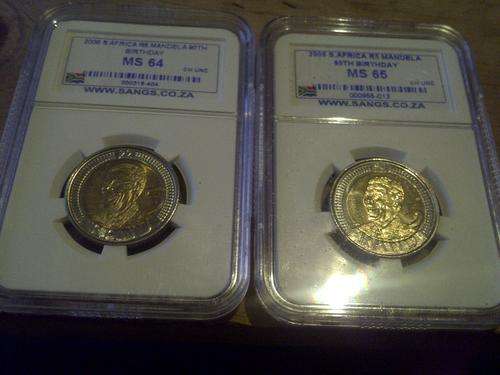 Very Nice Set of Mandela 90th Birthday MS64 and MS65 coins. 2 Sets available. Bid per set