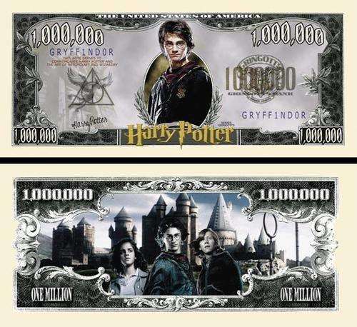 HARRY POTTER MILLION DOLLAR BILL- Novilty Note