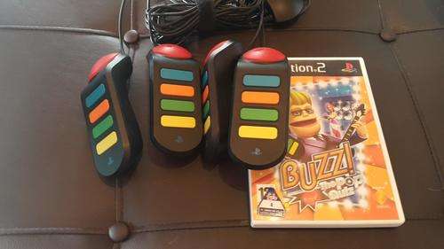 Crazy R1 - 4 Buzzers + The POP Quiz Game  for PS2
