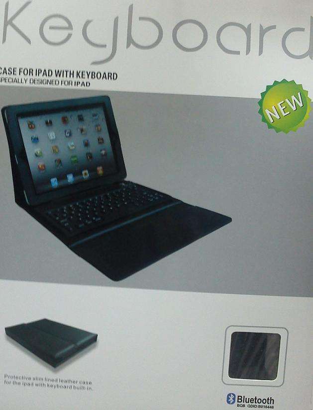 Bluetooth Keyboard For IPAD pouch or cover For IPAD 2 or 3 or 1 COLOUR: BLACK