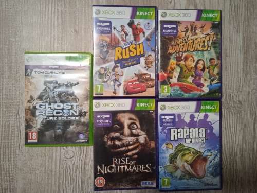 XBOX 360 250GB + Kinect sensor+3 controllers+ 25 games