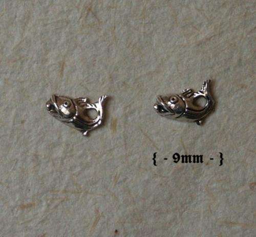 PRETTY STERLING SILVER EARRINGS "FISHES"