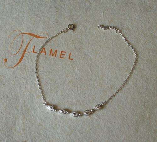 STERLING SILVER ANKLET WITH DROPLETS