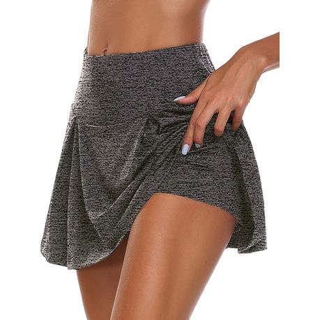 Women Sports Quick Drying Tennis & Golf Skirt -Gray