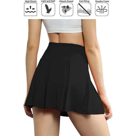 Women Sports Quick Drying Tennis & Golf Skirt -Black