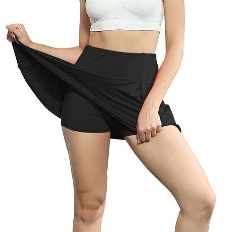 Women Sports Quick Drying Tennis & Golf Skirt -Black