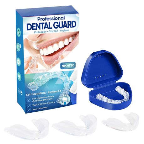 NikaTec Teeth Grinding - Self Mouldable Bruxism TMJ Plate Self Moulding 3-in-1