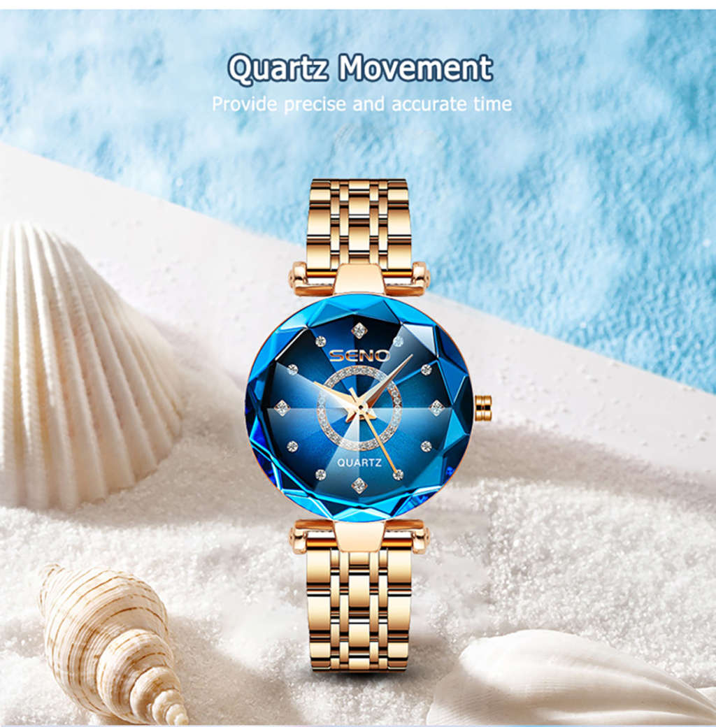 SENO Ladies Watch With Elegant - Blue Dail
