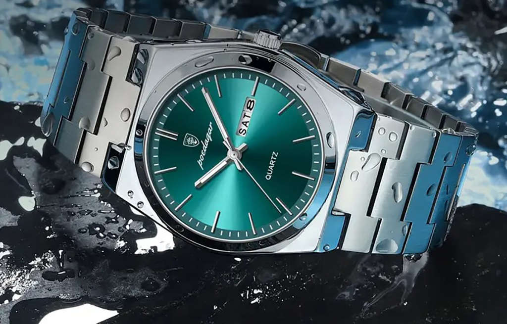 Poedagar Men's Luminous Stainless Steel Watch 