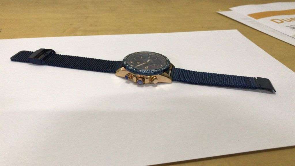 Lige 9929 Luminous Blue Men Watches Mesh Strap Wrist Watches