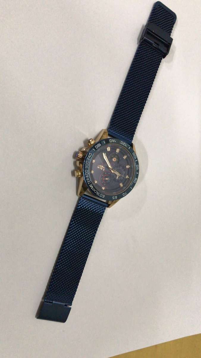 Lige 9929 Luminous Blue Men Watches Mesh Strap Wrist Watches