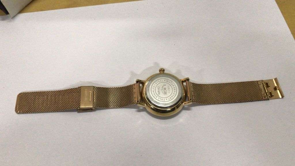 LIGE Women's Rose Gold Watch With Black Dial