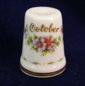Royal Albert Flowers of the Month THIMBLE - October