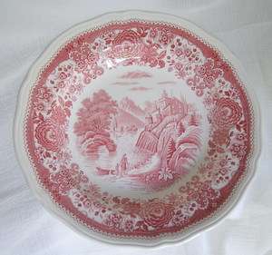 VILLEROY & BOCH Burgenland Pink and White Soup Bowl