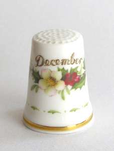 Royal Albert Flowers of the Month THIMBLE - December