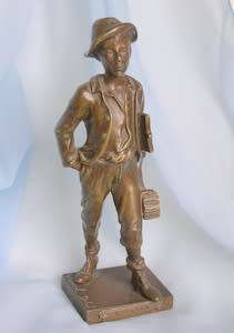 BRONZE FIGURINE by Marcel Debut c.1895 - "The Scholar"