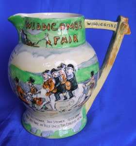 CROWN DEVON Fieldings Large Musical Jug - Widdicombe Fair