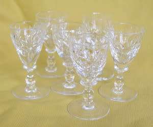 Six Fine-Cut CRYSTAL LIQUEUR GLASSES