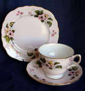 Colclough Pale Pink FLORAL TRIO