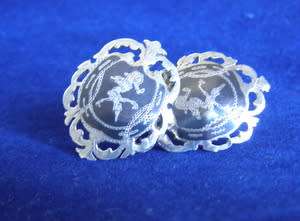 Siamese Silver Screw-On EARRINGS