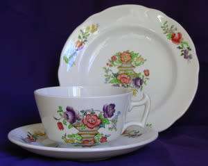 SPODE Floral Painted Trio