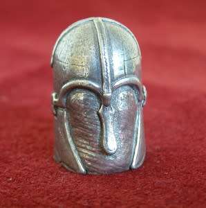Pewter THIMBLE - Nordic Helmet