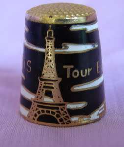 Cloisonne THIMBLE - Paris/ Eiffel Tower