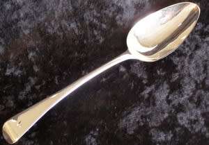 Georgian SILVER SERVING SPOON - London 1800 by Solomon Hougham