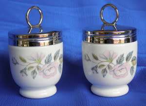 Pair Royal Worcester Floral EGG CODDLERS