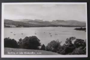 Sanderson & Dixon POSTCARD - Yachting On Lake Windermere
