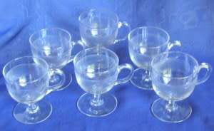 Six Woodstock CUSTARD CUPS - Northwood Spiral Pattern